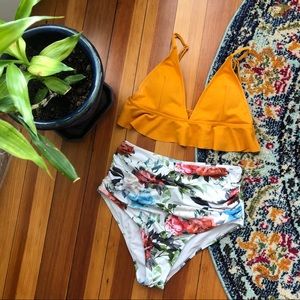 Cupshe retro floral bathing suit